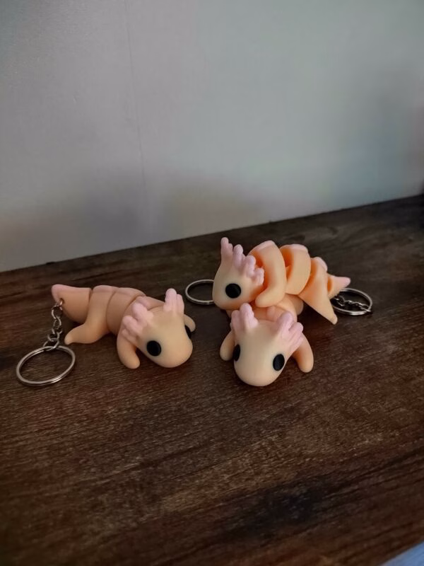 Porte-clé: "Lottie l'Axolotl"