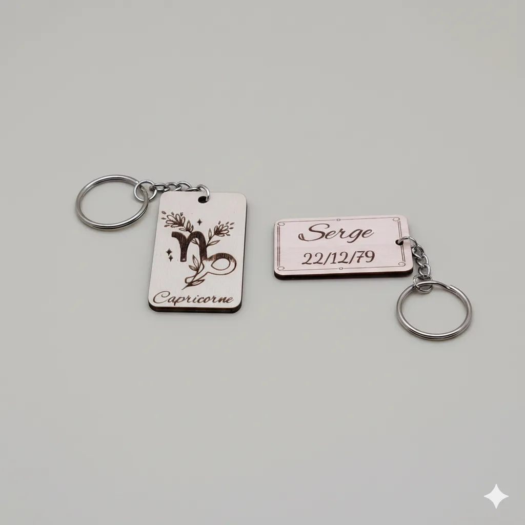 Porte-clé signe du zodiaque personnalisé – Image 3