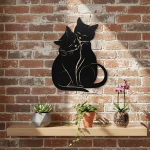 Décoration murale 2D – Duo de chats